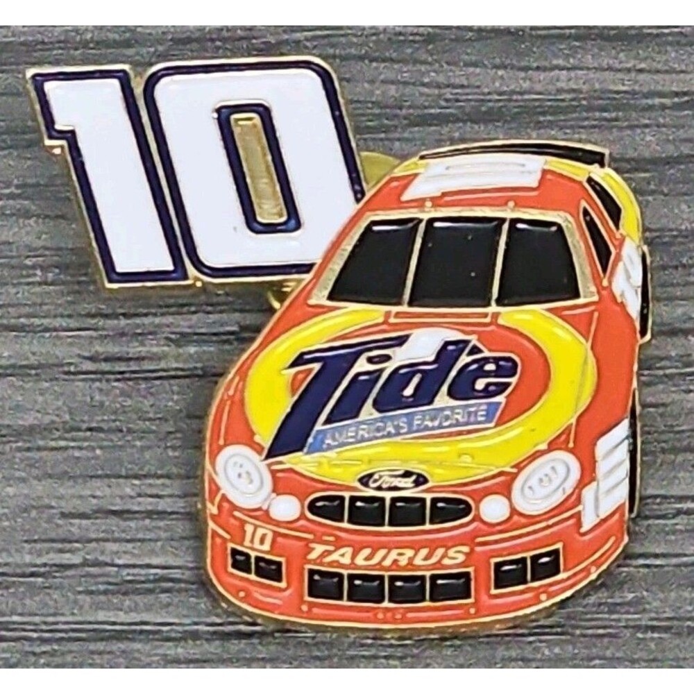 #10 RICKY RUDD TIDE PIN NO. 10 NASCAR HAT PIN , TIE PIN RPM TAIWAN Vintage 90’s